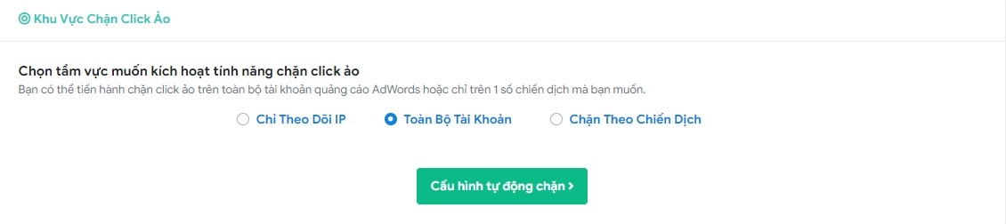 Nhiều phương pháp chặn Click ảo