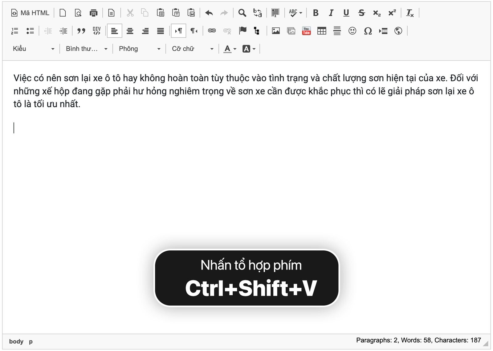 Cách loại bỏ định dạng từ word trước khi đưa nội dung vào CKEditor Cách loại bỏ định dạng từ word trước khi đưa nội dung vào CKEditor