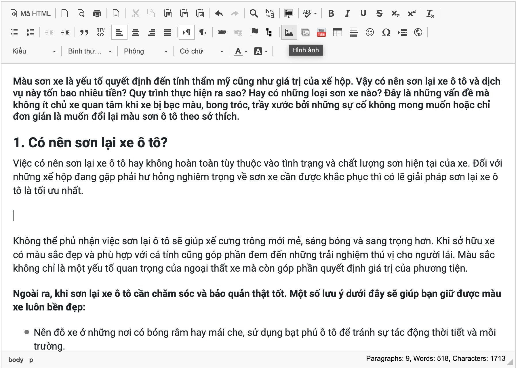 Chèn hình ảnh vào bài viết Chèn hình ảnh vào bài viết