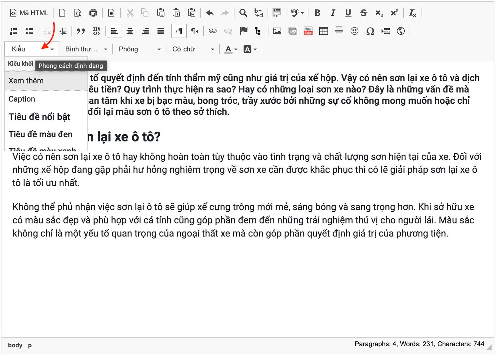 Các loại Tiêu đề nổi bật Các loại Tiêu đề nổi bật